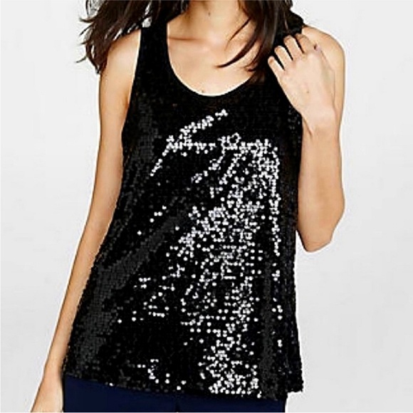 Express Tops - Express size medium Sleeveless scoop neck sequin tank top
